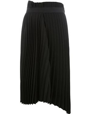 Balenciaga Asymmetrical Pleated Skirt - Black