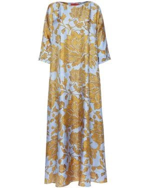 La DoubleJ Silk Muumuu Maxi Dress - Metallic