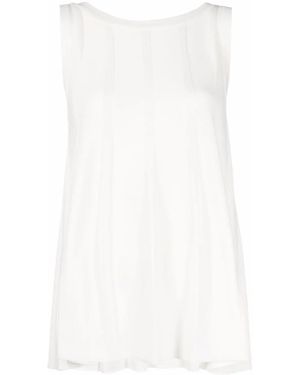 Malo Tanktop Met Geribbeld Detail - Wit