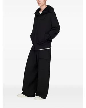 Y-3 French Terry Ninja Cotton Hoodie - Blue