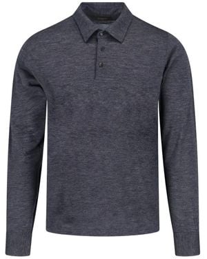 Zanone Buttoned polo shirt - Blau