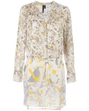Edun Printed shirt dress - Blanco