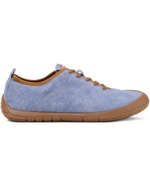 Camper Peu Path Lace-Up Nubuck Leather Trainers - Blue