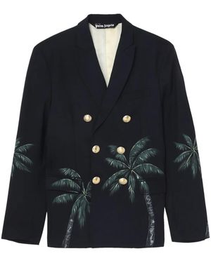 Palm Angels Doppelreihiges Palms Classic Sakko - Blau