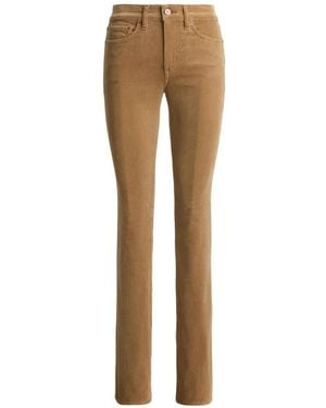 Ralph Lauren Corduroy Slim-Straight Trousers - Natural