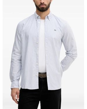 Lindbergh Vertical-Stripe Button-Down Shirt - White
