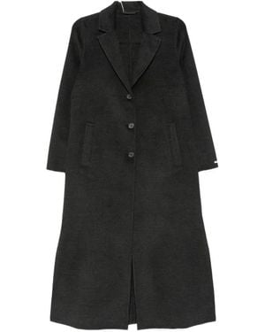 Marella Emmacciuga Single-Breasted Notched-Lapel Coat - Black