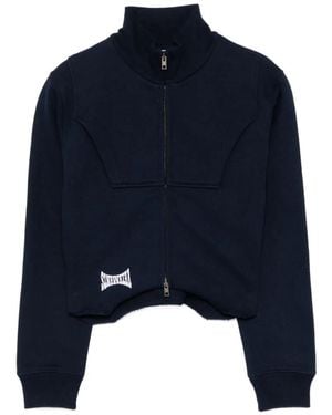 Vetements Logo-Embroidered Jacket - Blue