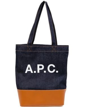 A.P.C. Axel Tote Bag - Blue