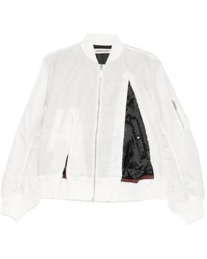 Undercover Zip-Up Bomber Jacket - White