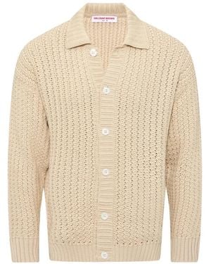 Orlebar Brown Thomas Chunky-Knit Button-Up Cardigan - White