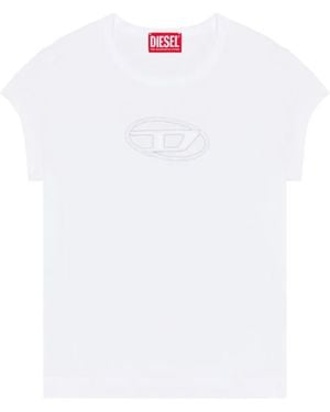 DIESEL T-angie T-shirt With Peekaboo Logo White