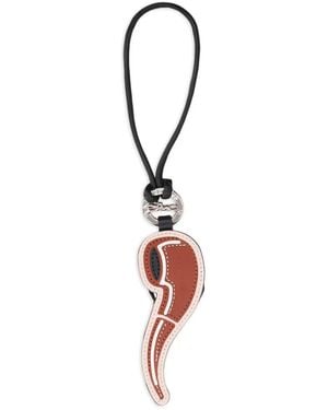 Longchamp Longcharm Pipe Keyring - White