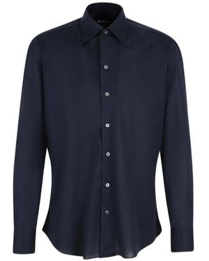 Fray Long-Sleeved Shirt - Blue