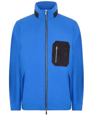 Moorer Zip Pocket Lightweight Jacket - Blue