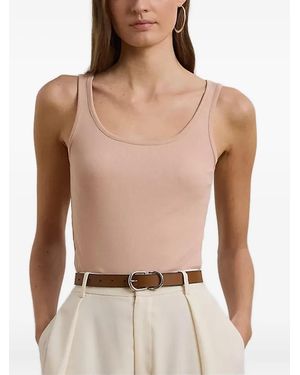 Ralph Lauren Scoop-Neck Top - Natural