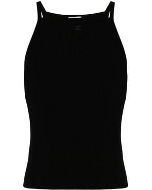 Courreges Top De Canalé - Negro