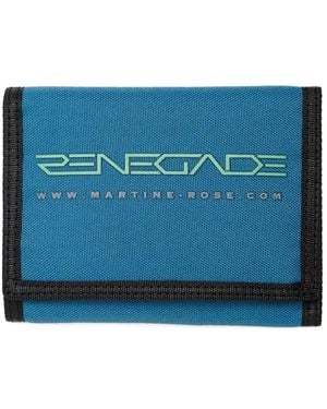 Martine Rose Text-embossed Wallet - ブルー