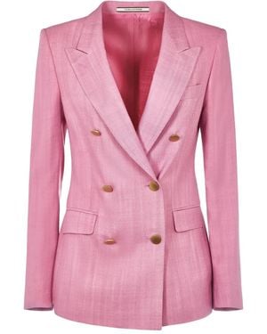 Tagliatore Double-Breasted Blazer - Pink
