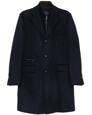Corneliani Layered Notched-Lapel Coat - Blue