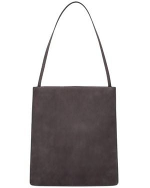 Faune Nubuck Leather Tote Bag - White