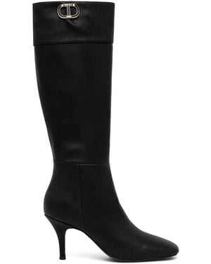 Twinset 85Mm Oval T Boots - Black
