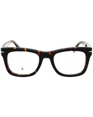 David Beckham Tortoiseshell-Effect Square-Frame Glasses - Black