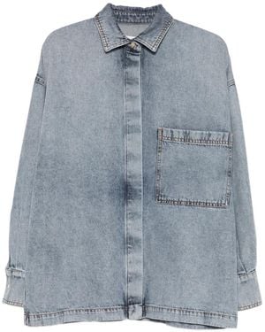 DARKPARK Jenny Front-Pocket Button-Down Shirt - Blue