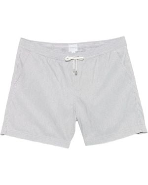 Sunspel Costume Da Bagno A Righe - Bianco