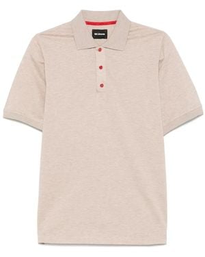 Kiton Meliertes Poloshirt - Weiß