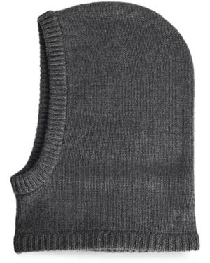 Lisa Yang Astri Ribbed Balaclava Hat - Grey