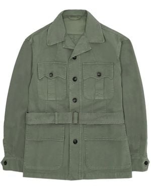 Fortela Buttoned Belted Jacket - Green