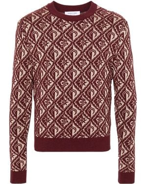Marine Serre Pullover Aus Moon Diamant-Jacquard - Rot