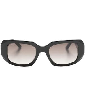 Aspinal of London Eckige Sonnenbrille - Schwarz
