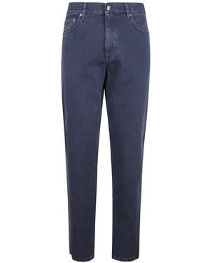 ZEGNA Logo Patch Jeans - Blue