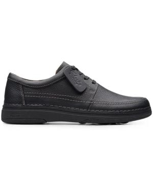 Clarks Nature 5 Lo Leather Derby Shoes - Black
