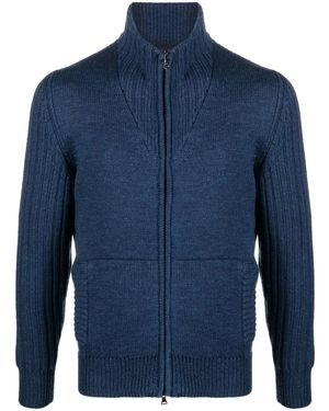 Paul & Shark Cárdigan con cuello alto - Azul
