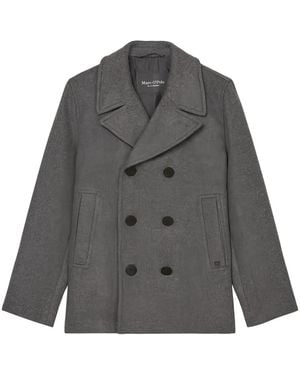Marc O' Polo Double-Breasted Peacoat - Grey