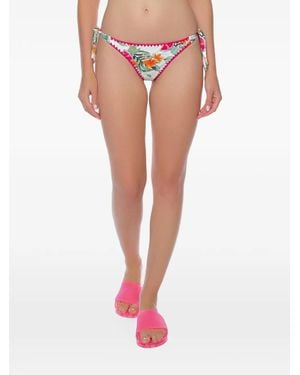 Banana Moon Dimka Palmrose Floral-Print Bikini Bottoms - Orange
