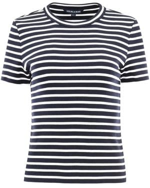 Veronica Beard T-Shirt A Righe Pruitt - Blu