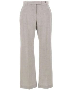 Eleventy Pantalones Rectos Con Pinzas - Gris