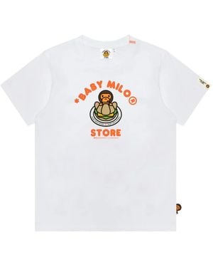 *BABY MILO® STORE BY *A BATHING APE® Graphic-Print T-Shirt - White