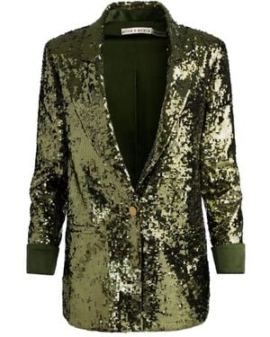 Alice + Olivia Sequinned Blazer - Green