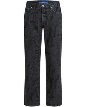 KARL LAGERFELD All-Over-Print Jeans - Black
