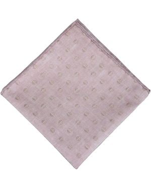 Paolo Albizzati Polka-Dot Silk Pocket Square - Purple
