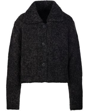 Fabrizio Del Carlo Button-Front Collared Cardigan - Black