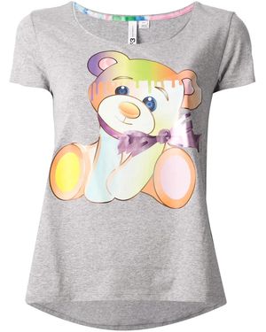 Y-3 Multicolour Bear Print Tshirt - Grey