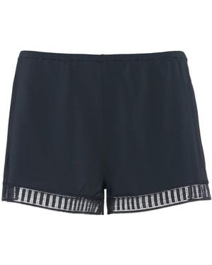 Eres Shorts Sylvie Graphic Con Ribete De Encaje - Azul