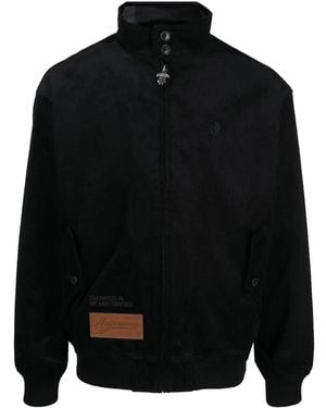 Aape By A Bathing Ape Logo-Patch Cotton Bomber Jacket - Black