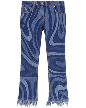 PUCCI Marmo-Print Jeans - Blue